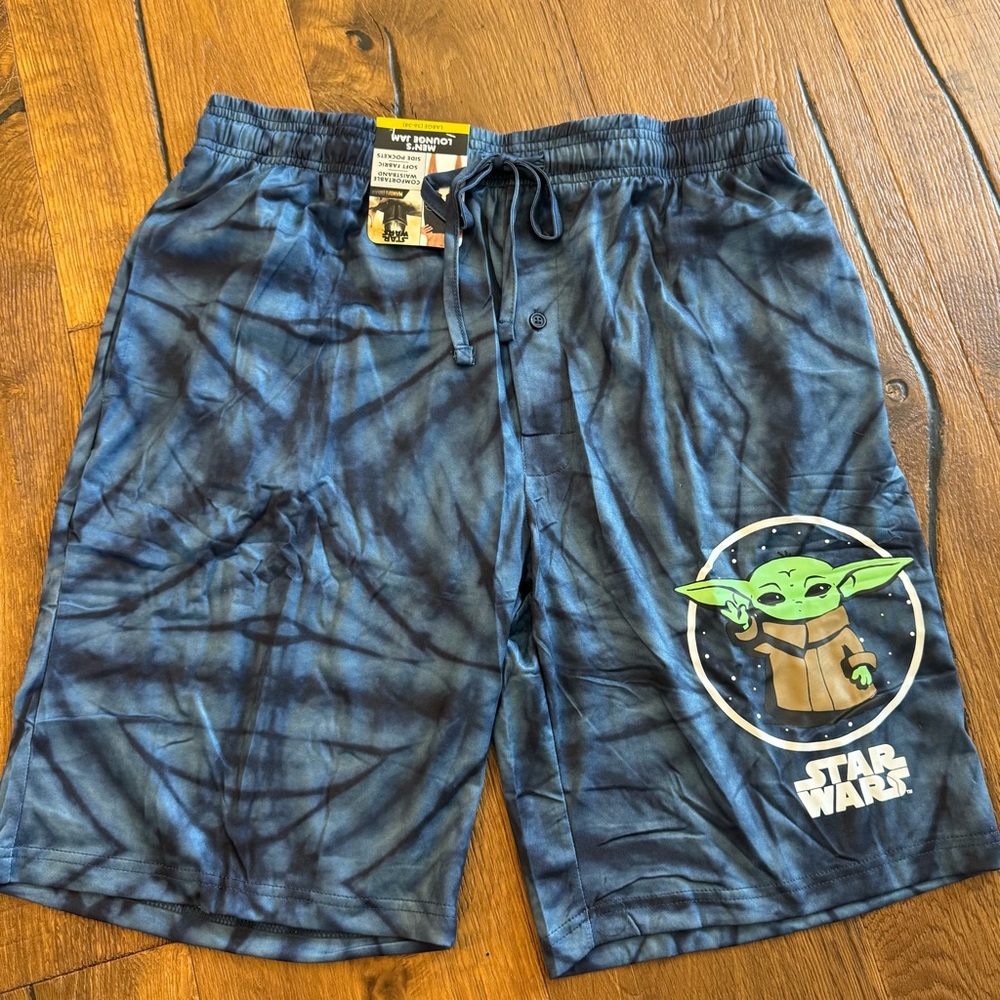 Star Wars Blue Men's Shorts with Baby Yoda